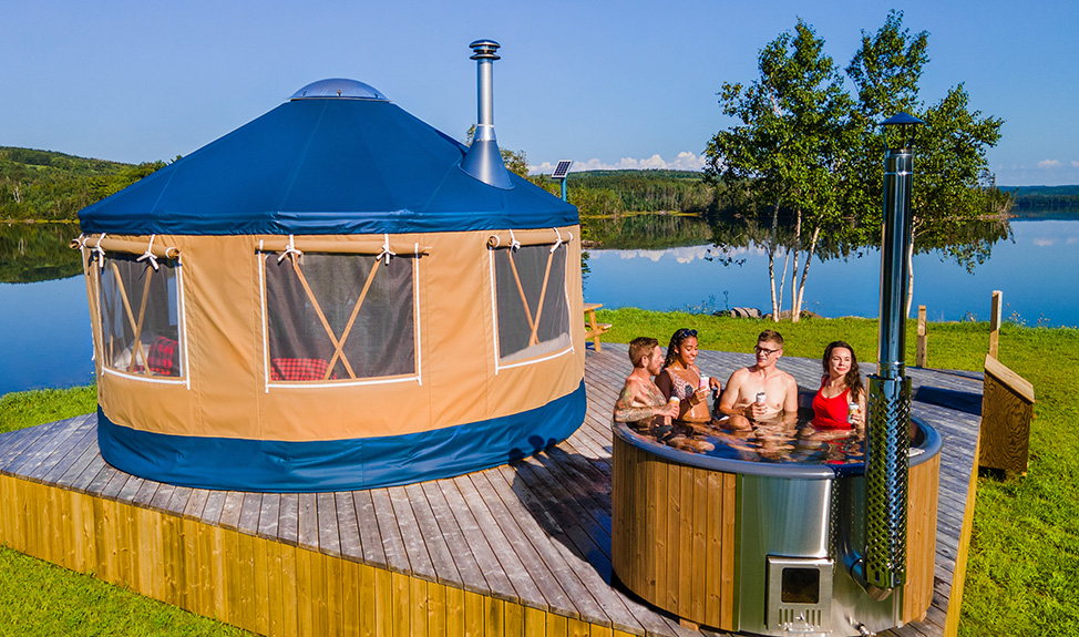 Hot Tub Rise and Thrive Yoga Retreat co-ed