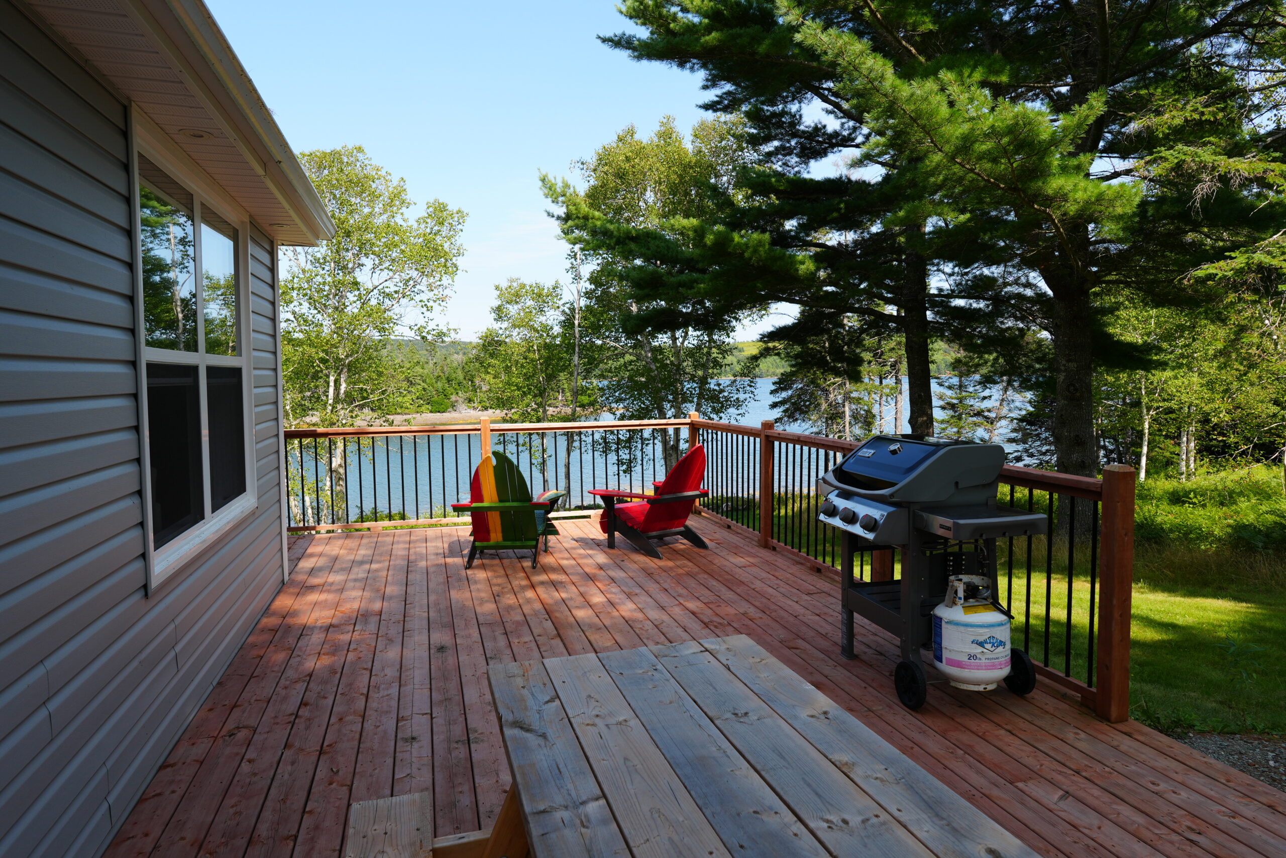 Exterior - Wide shot of Mussel Cove Cottage deck