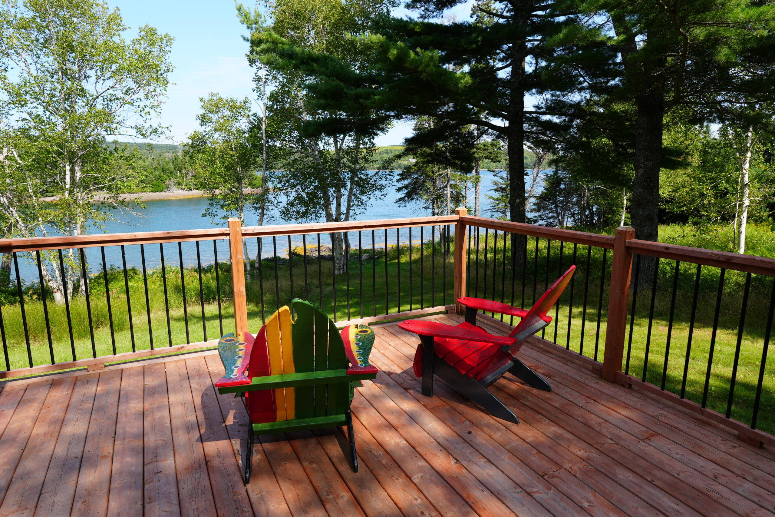 Exterior - Adirondack Chairs on Mussel Cove Cottage Deck