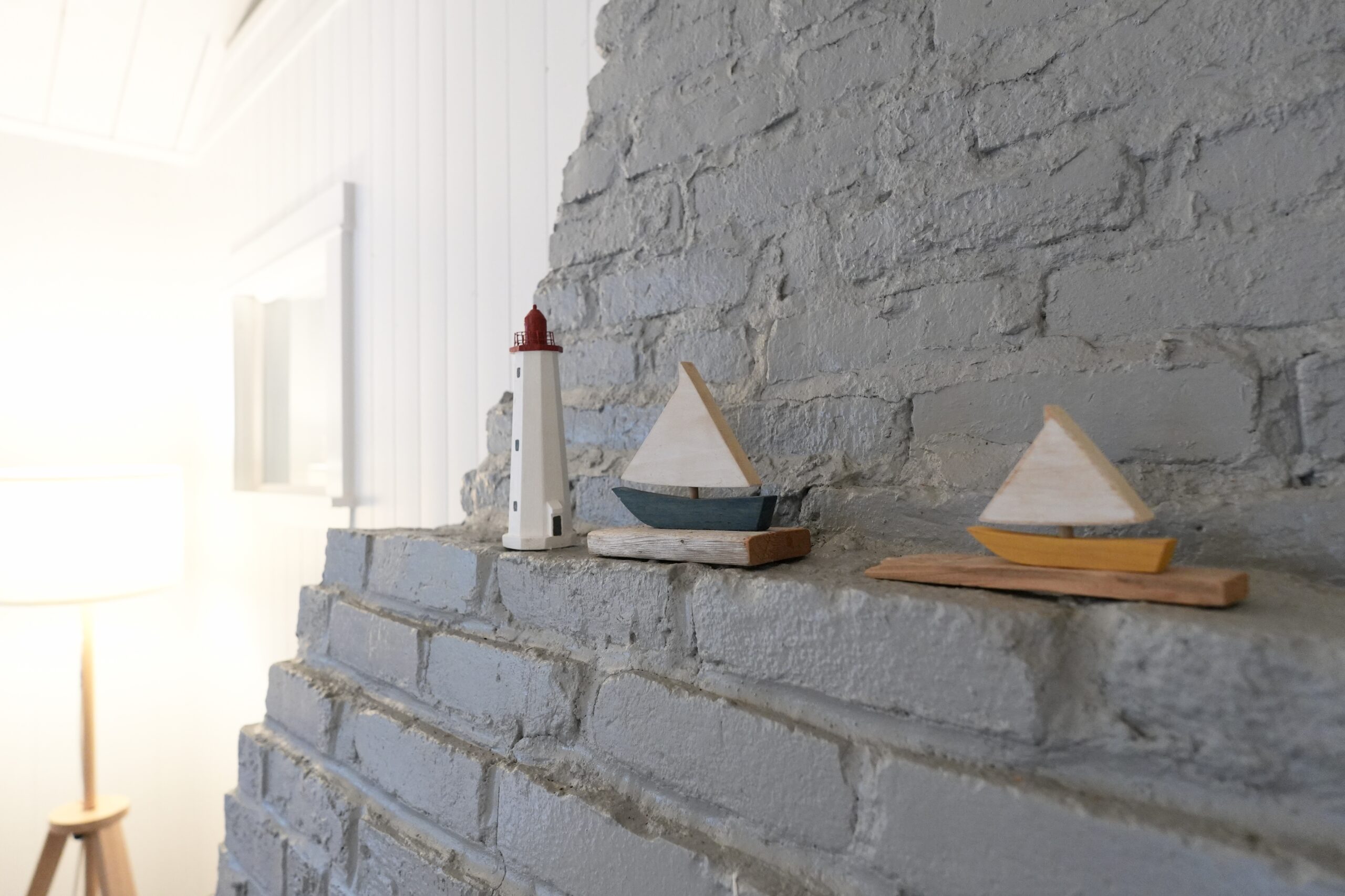 Décor on Fireplace - Mussel Cove Cottage
