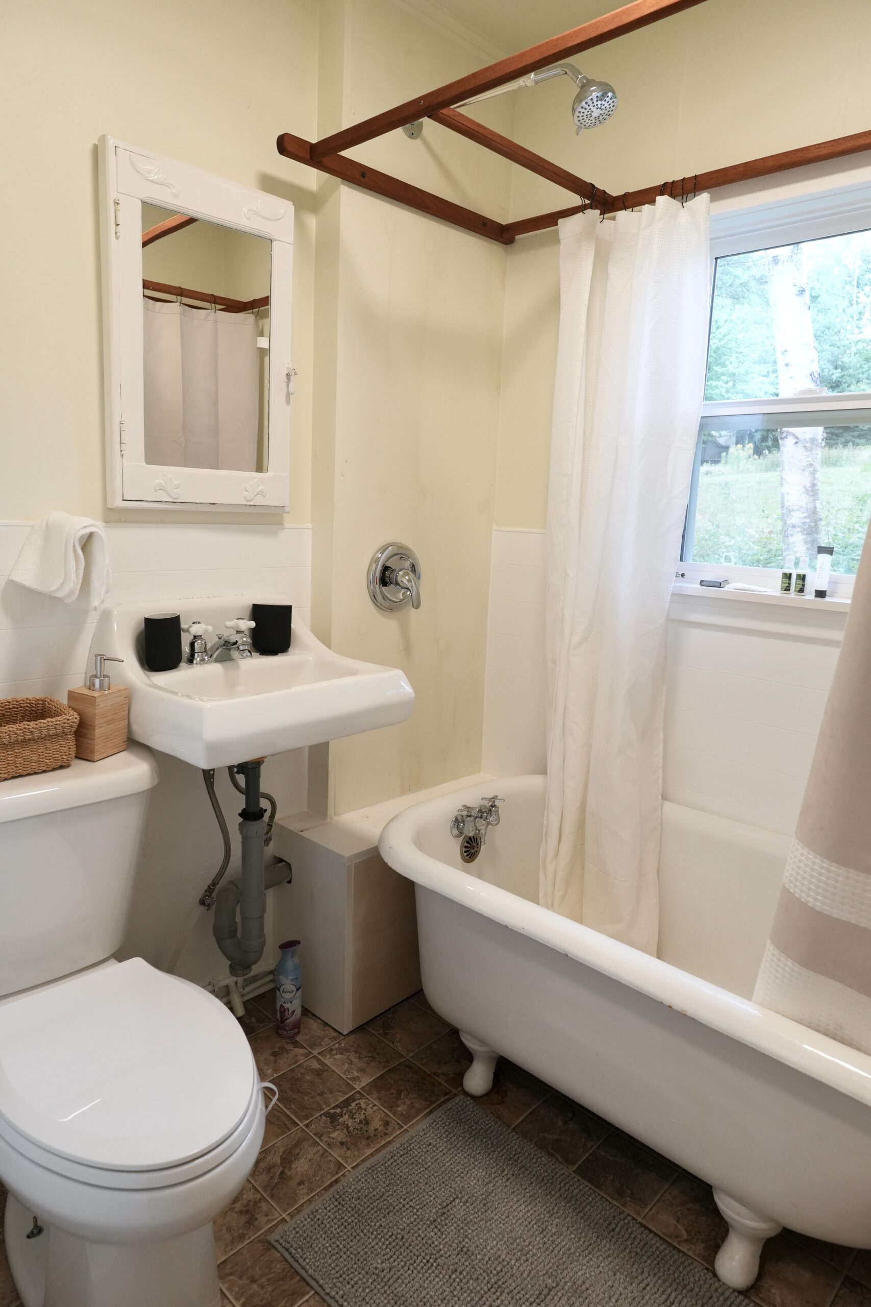 Bathroom and Shower - Mussel Cove Cottage