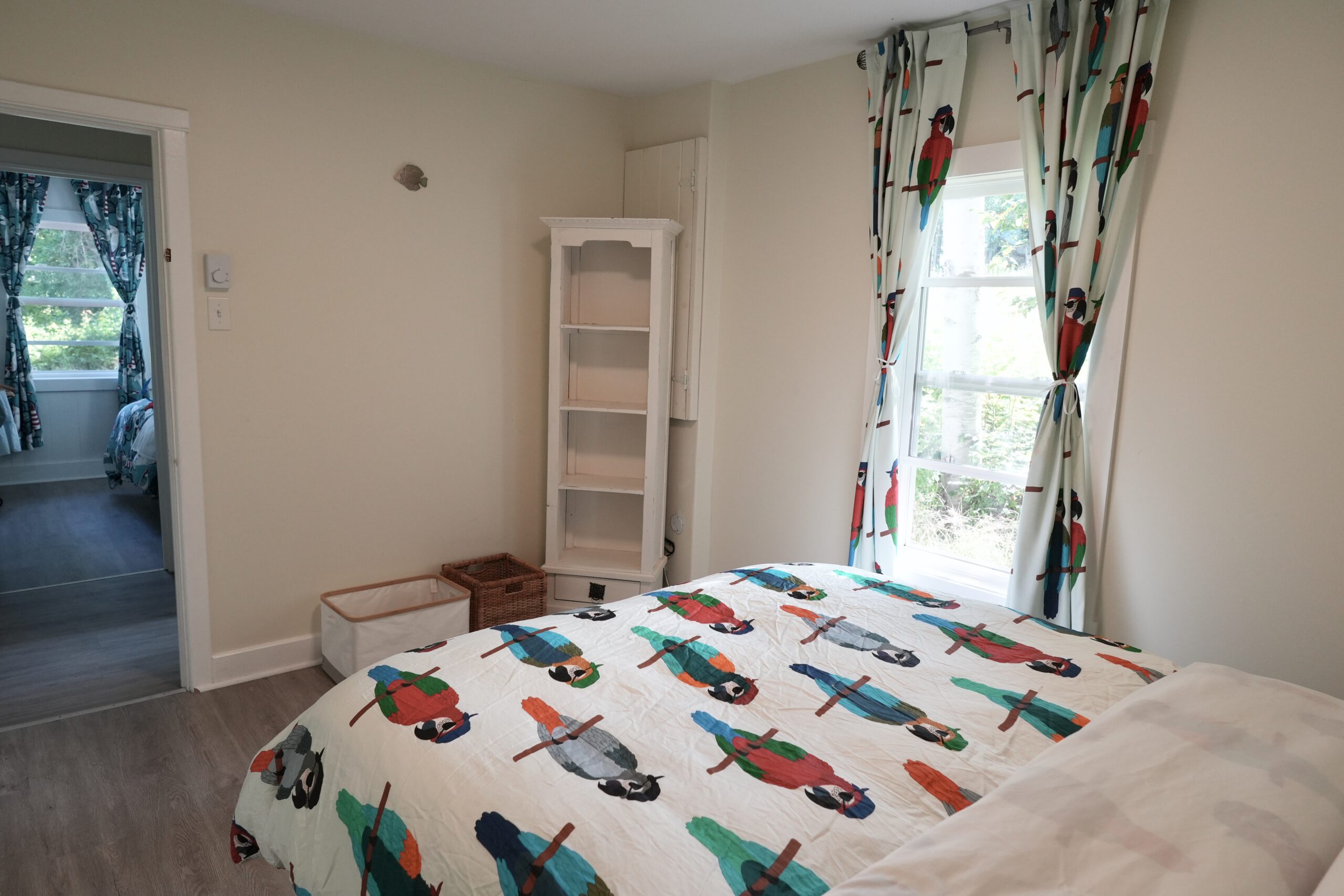 Queen Bedroom - The Parrot Room Window View - Mussel Cove Cottage